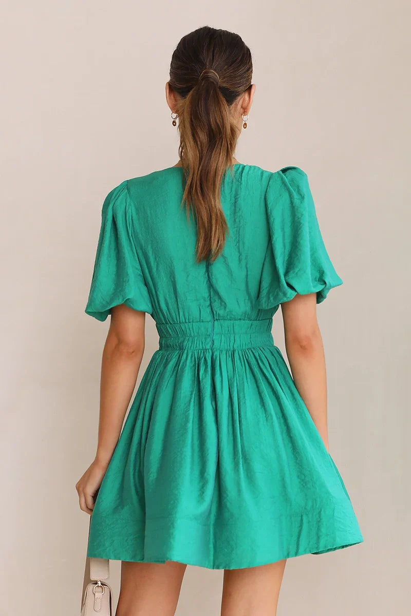 Erin Mini Kleid - Smaragd