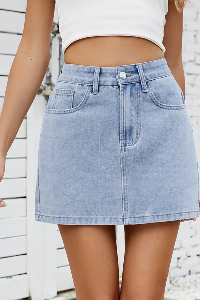 Trendiger vielseitiger Denim-Minirock