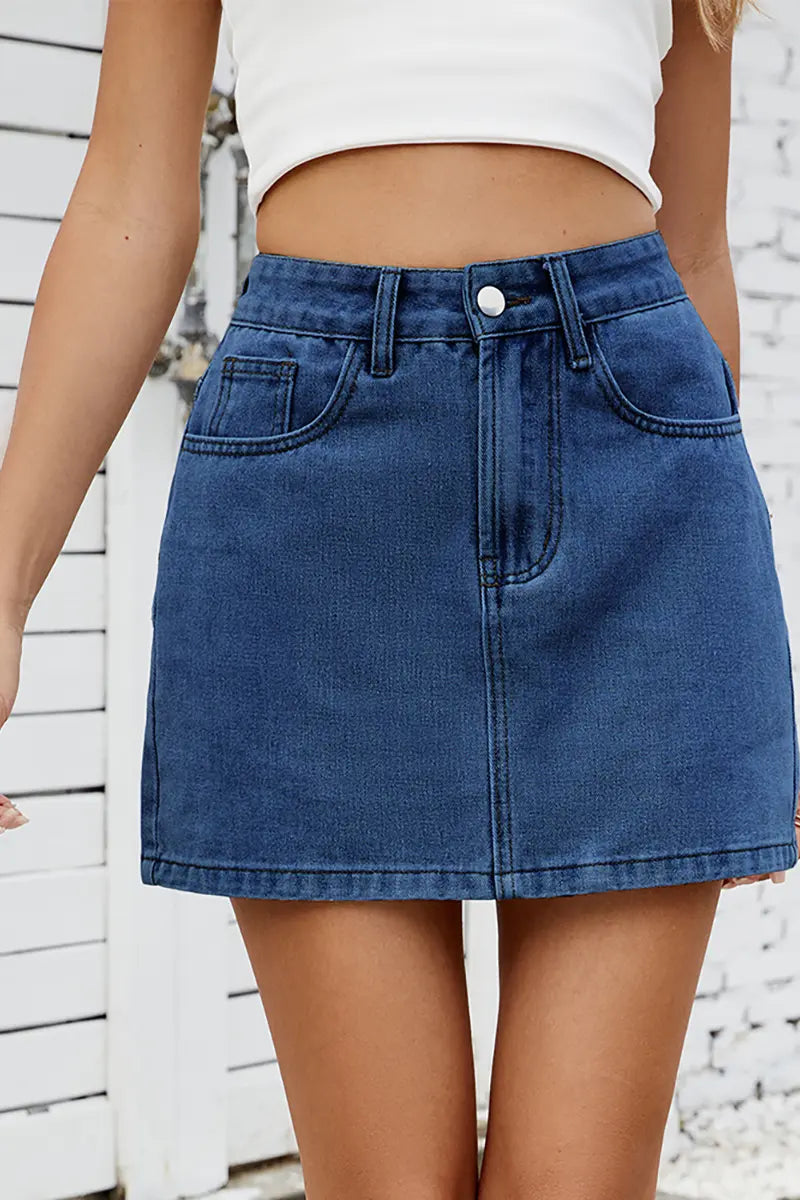 Trendiger vielseitiger Denim-Minirock
