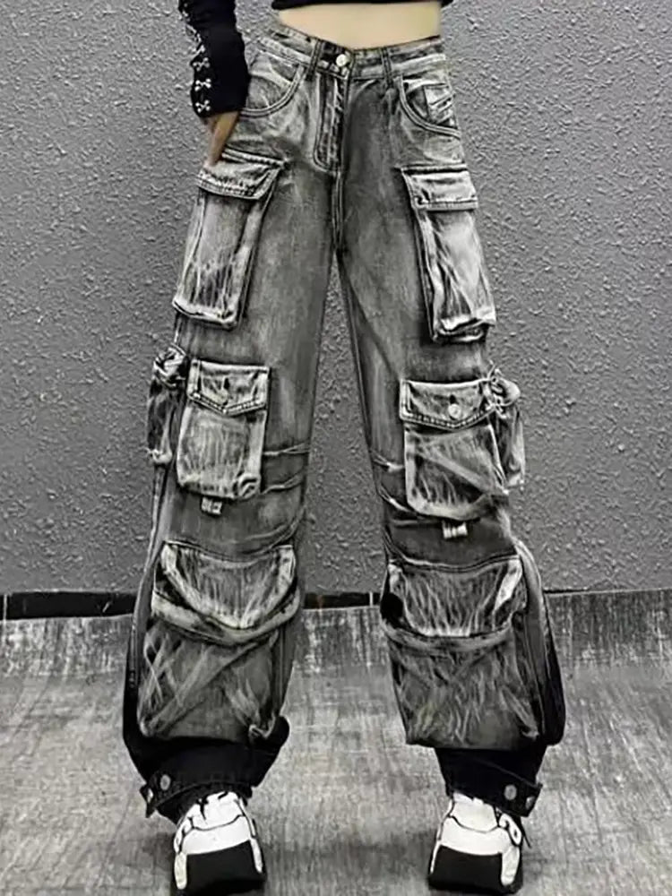 Gradient Fallschirmjeans