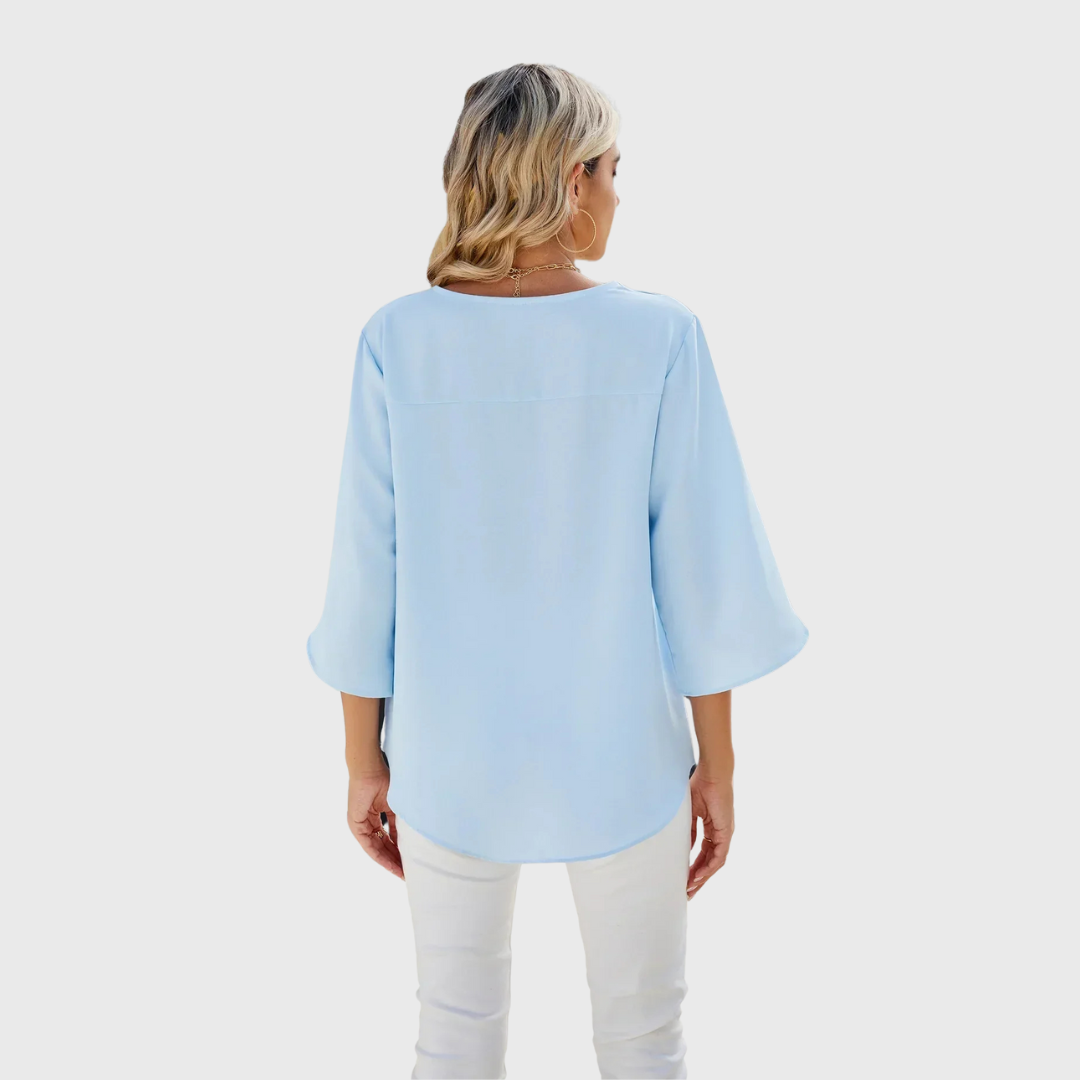 Dora | Bluse mit V-Ausschnitt