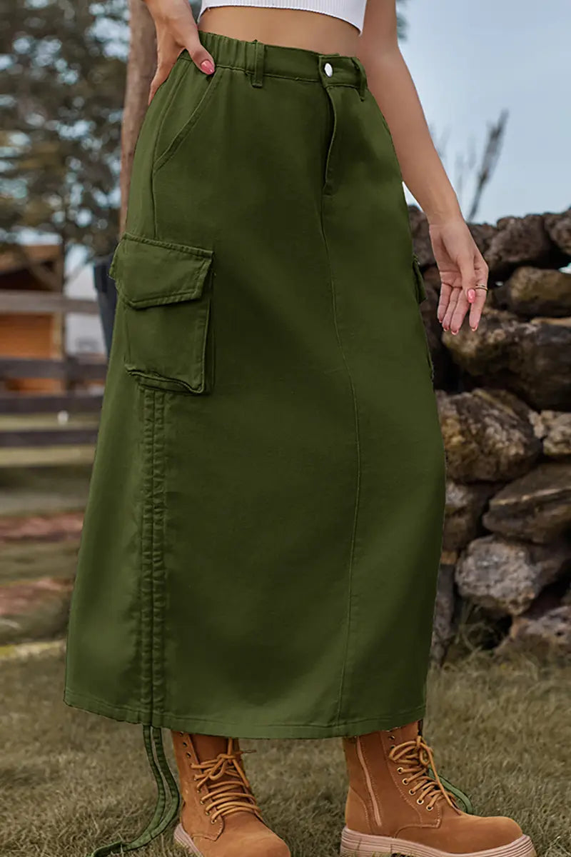 Trendiger Utility Midi Rock