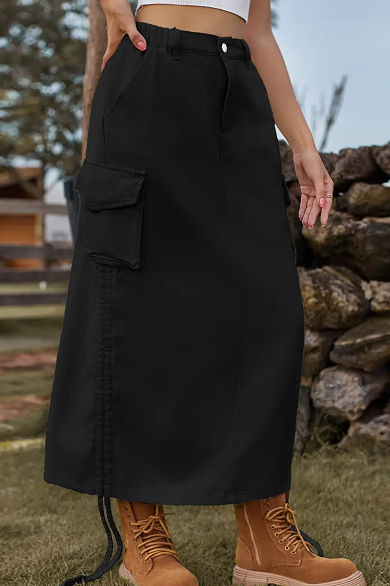 Trendiger Utility Midi Rock