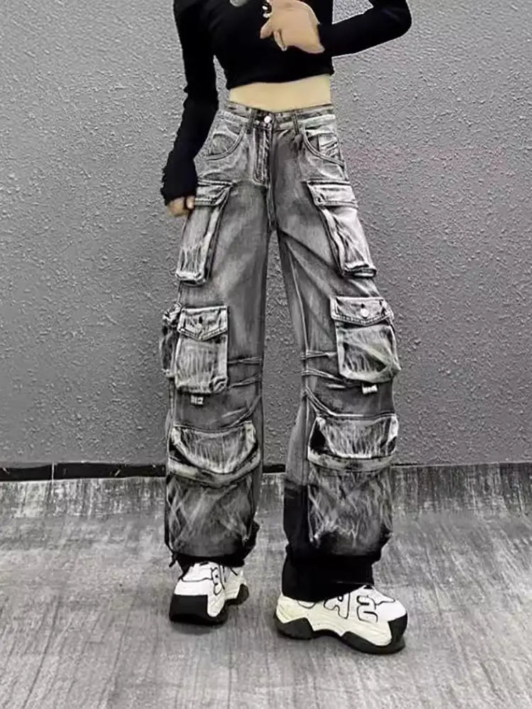 Gradient Fallschirmjeans