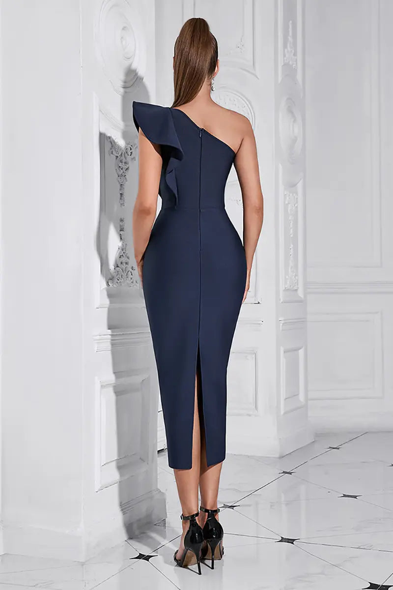 Sexy One-Shoulder Bodycon Abendkleid