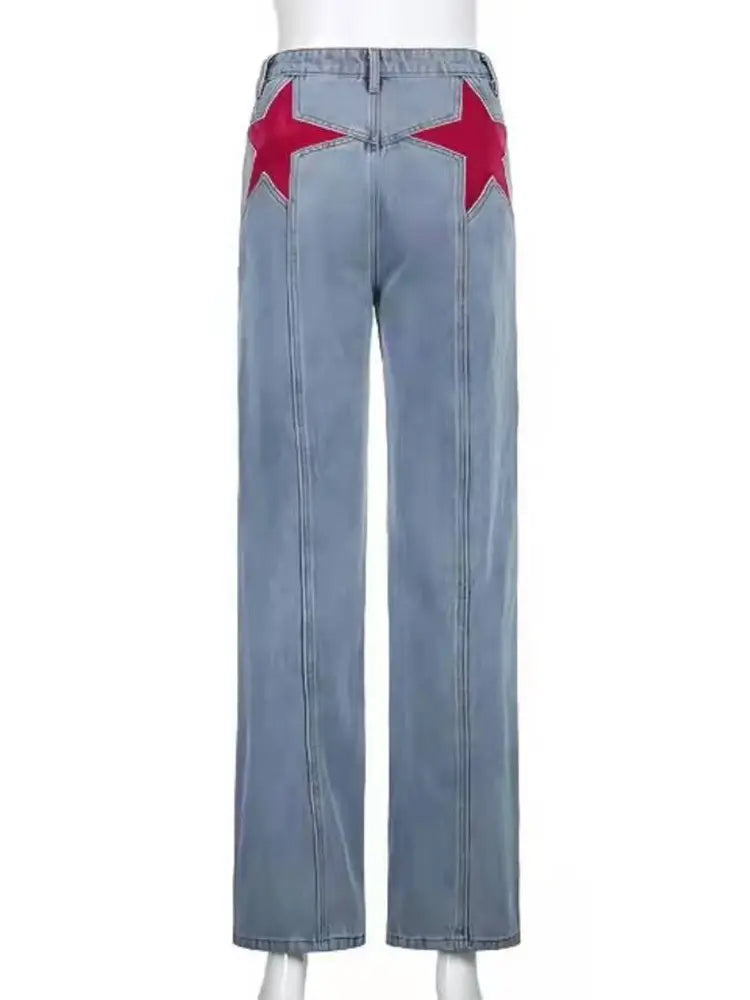 Retro Mid-Waist Schlagjeans