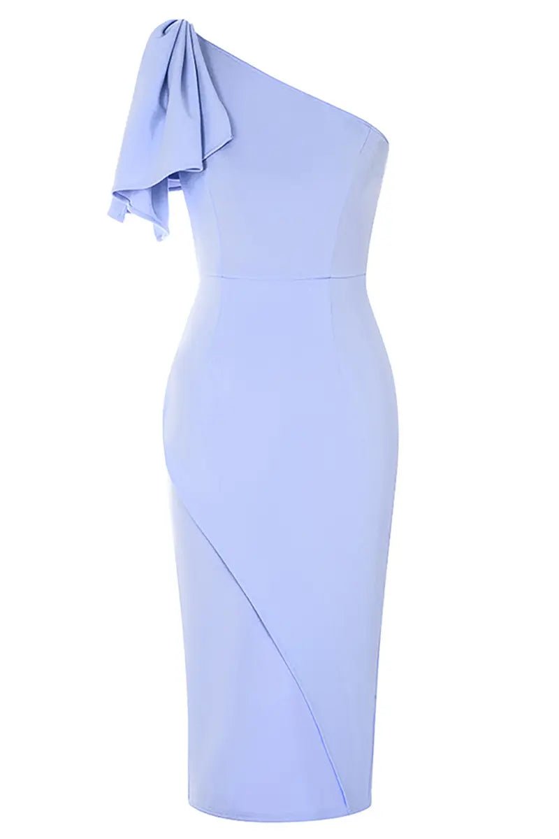 Asymmetrisches One-Shoulder-Kleid im Vintage-Stil