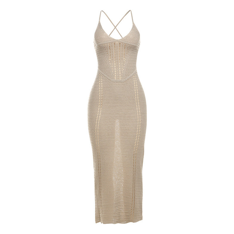 Marlene – Rückenfreies Strickkleid