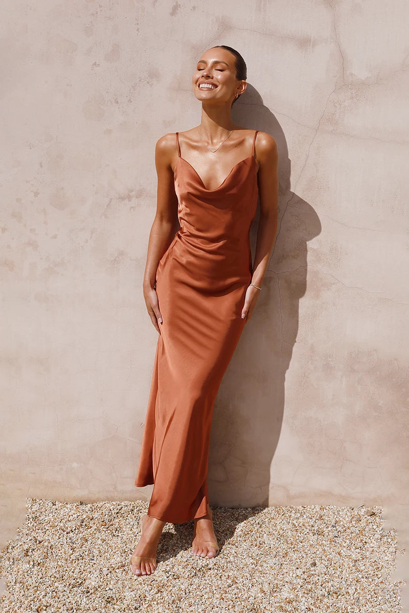Willow Maxi Kleid - Kupfer