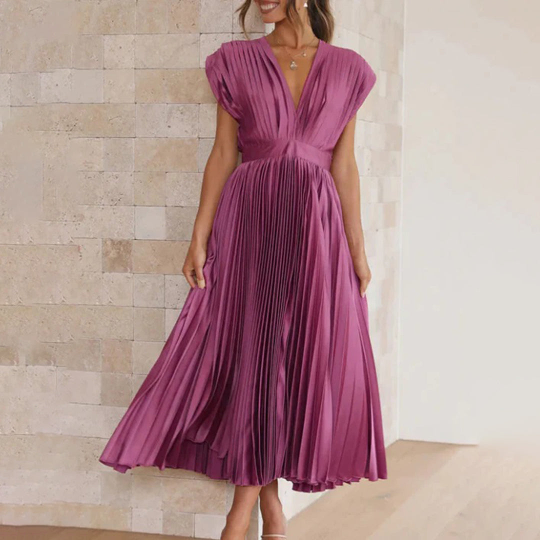 Eleganter Morgenmantel mit Plisseedetails