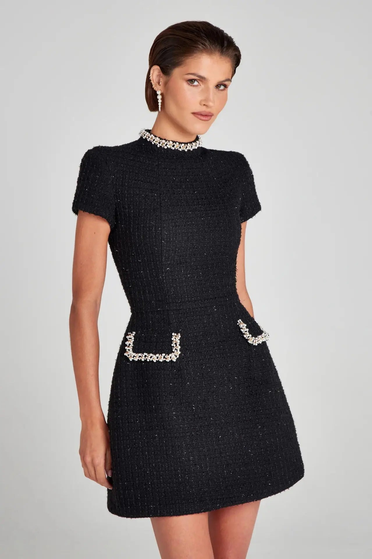 Queeny Diamond kurzärmeliges Minikleid