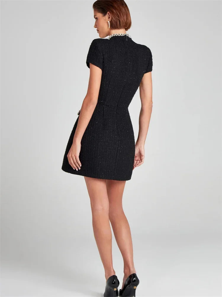Queeny Diamond kurzärmeliges Minikleid
