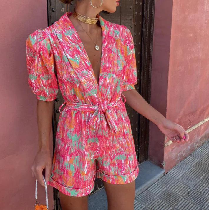 Amelia – Puff Sleeve Tailored Jumpsuit