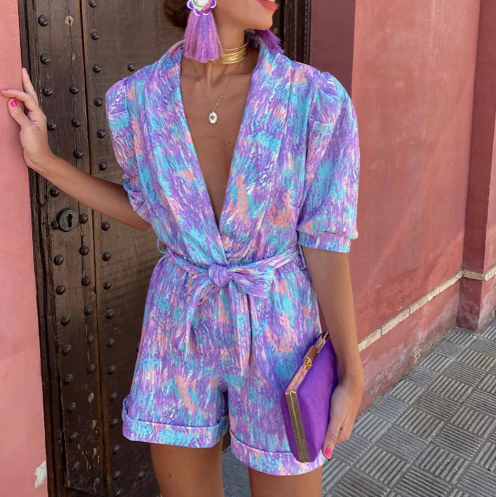 Amelia – Puff Sleeve Tailored Jumpsuit