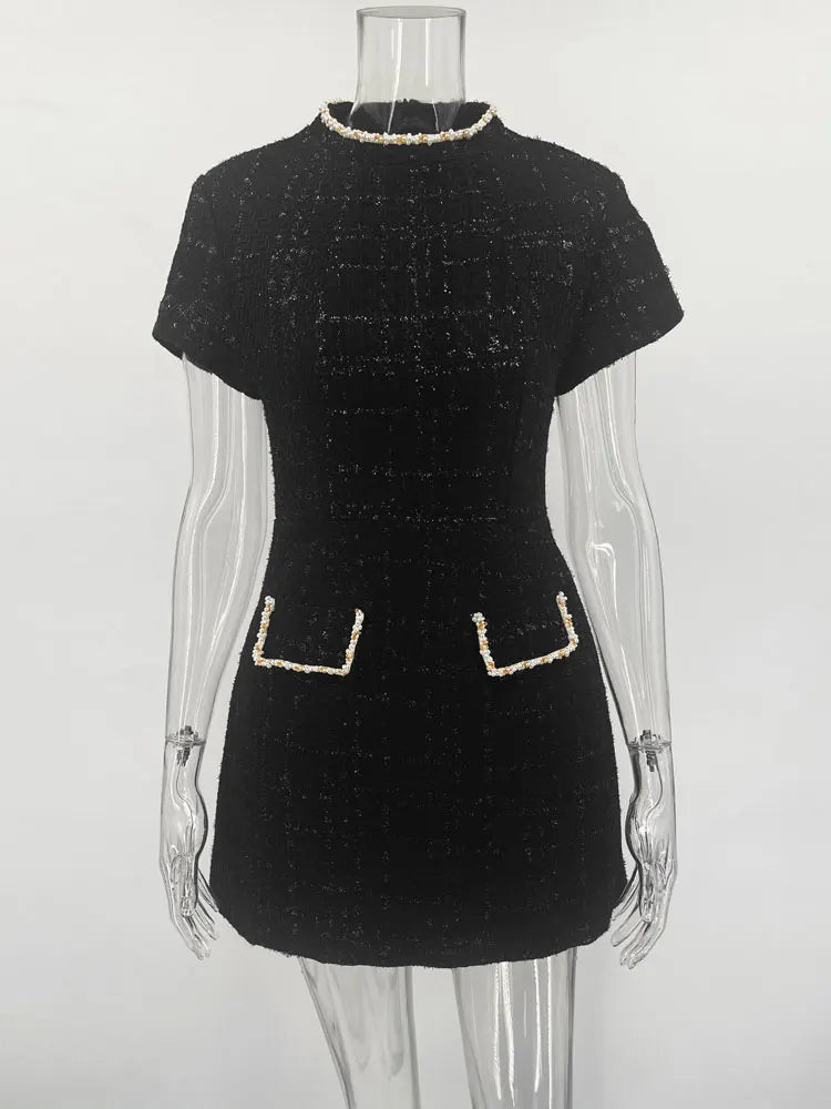 Queeny Diamond kurzärmeliges Minikleid