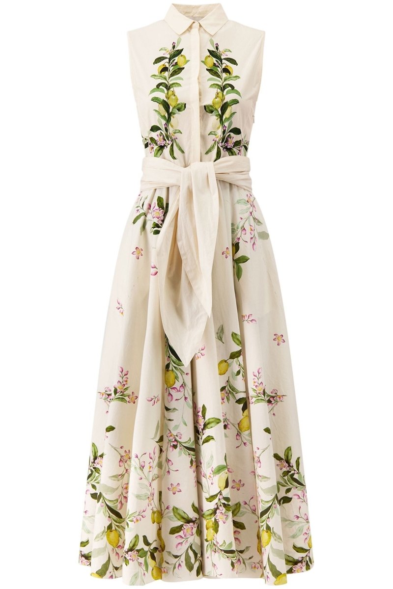 Amity Bedrucktes Geknotetes Midikleid