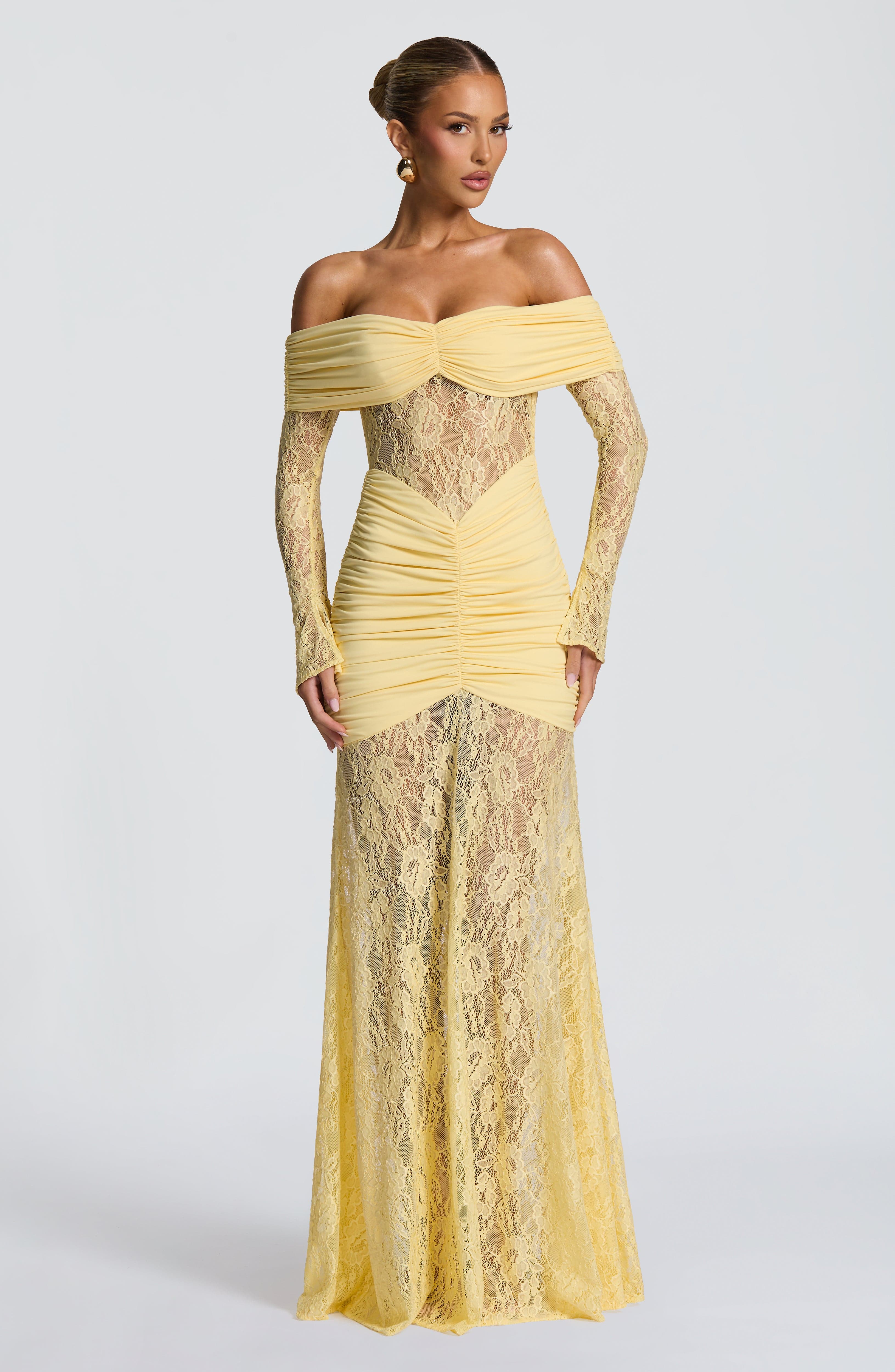 Sauline Maxi Kleid - Zitrone