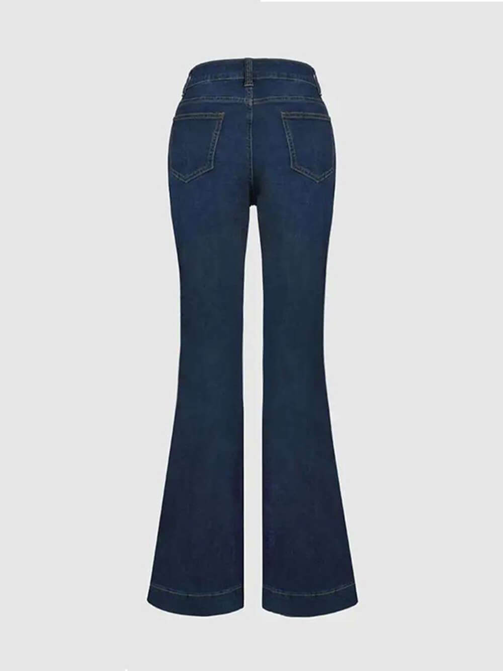 Stilvolle High-Waisted Patchwork Schlagjeans