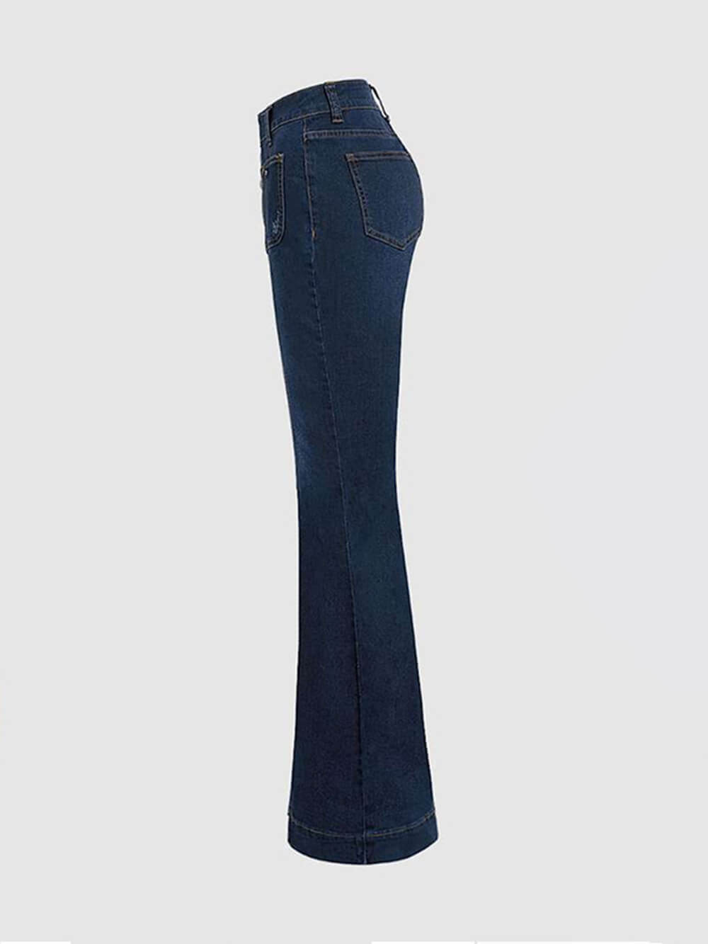Stilvolle High-Waisted Patchwork Schlagjeans
