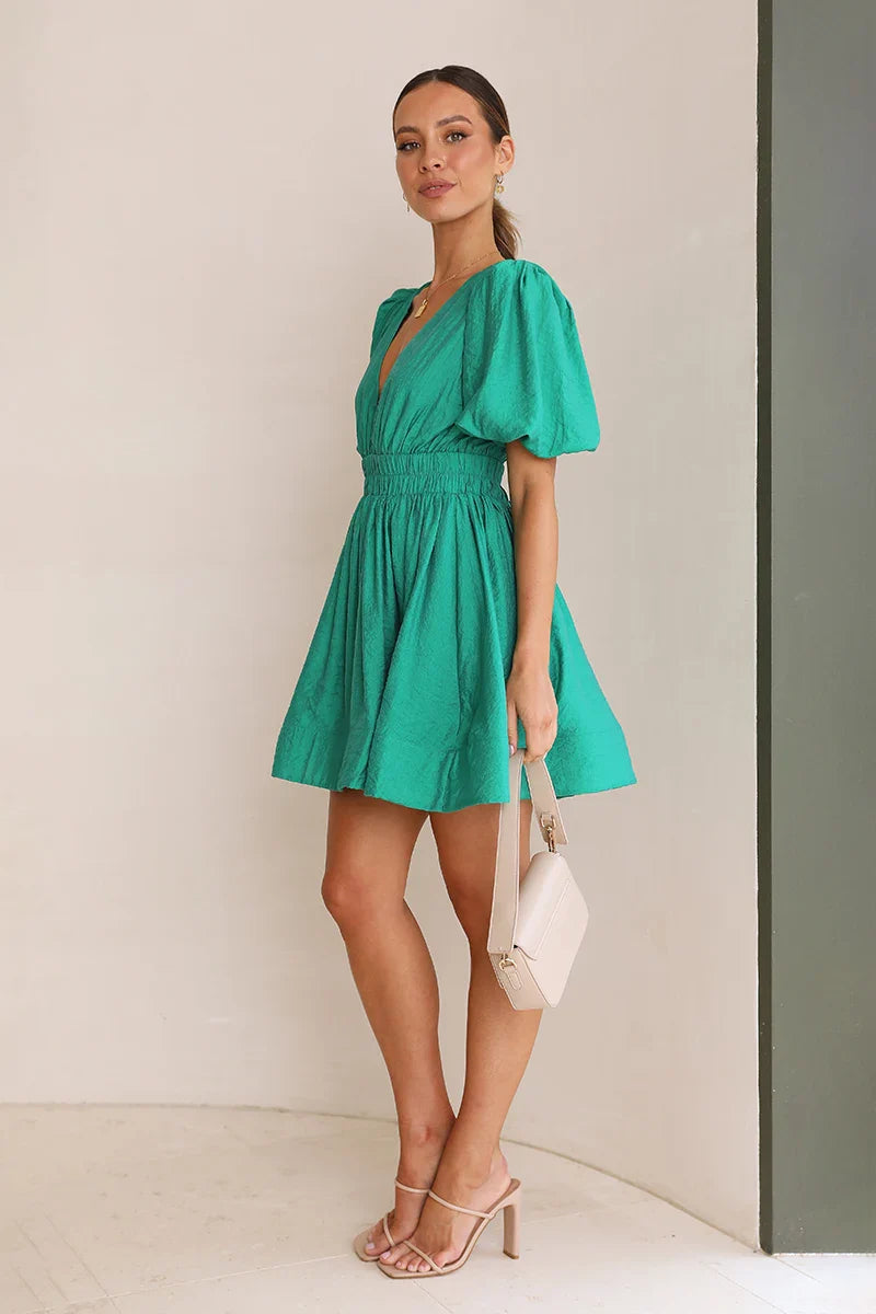 Erin Mini Kleid - Smaragd