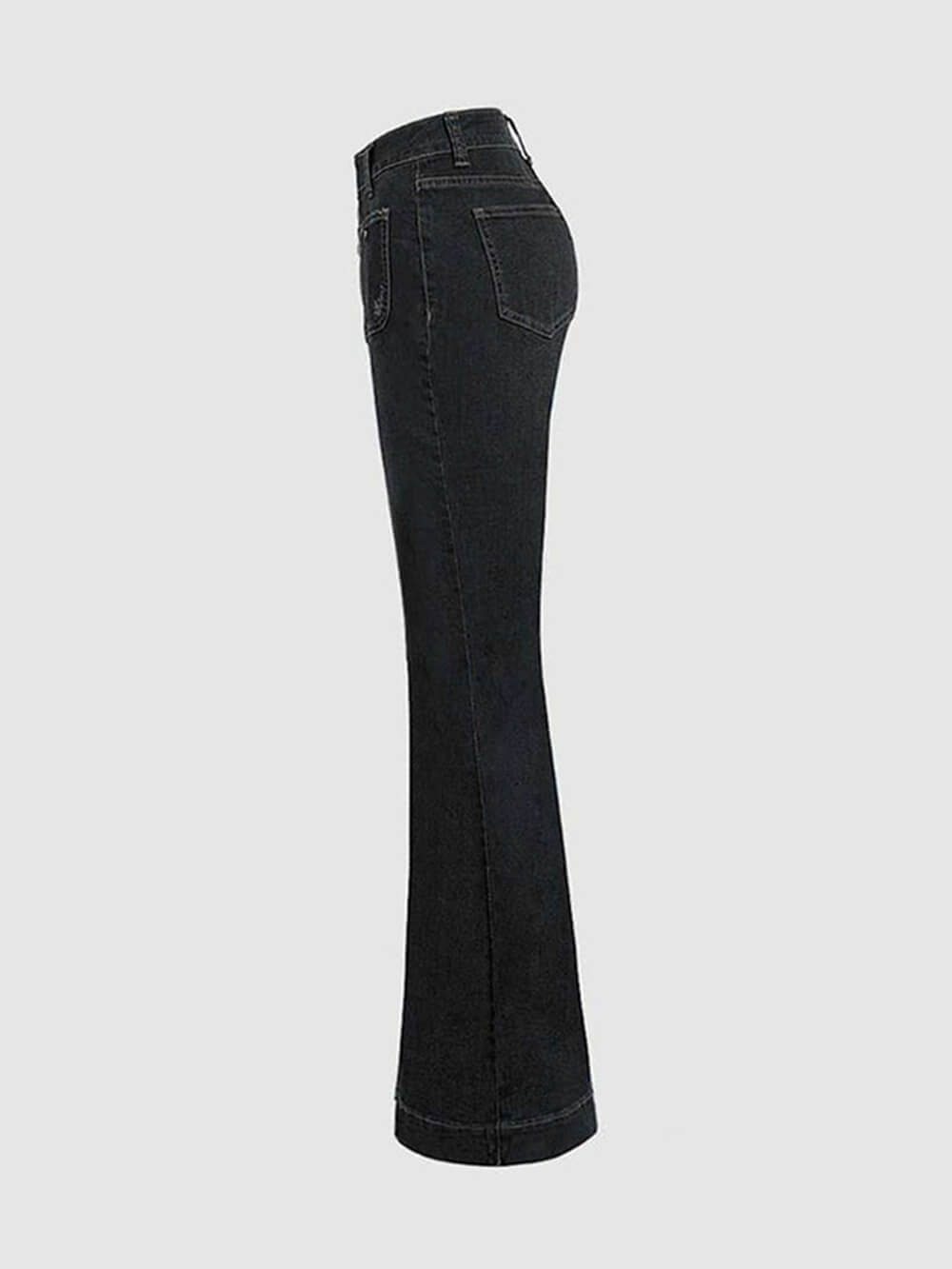 Stilvolle High-Waisted Patchwork Schlagjeans