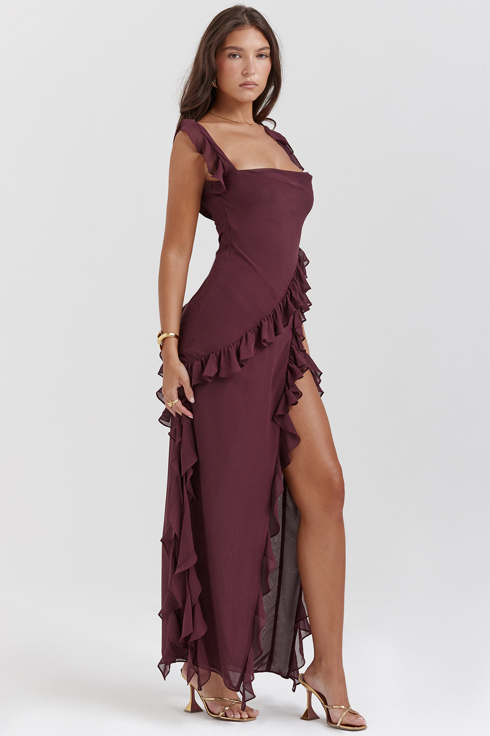 Mulberry Elegantes Maxikleid