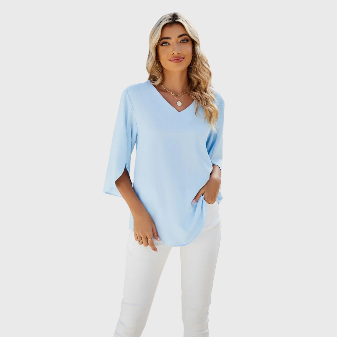 Dora | Bluse mit V-Ausschnitt