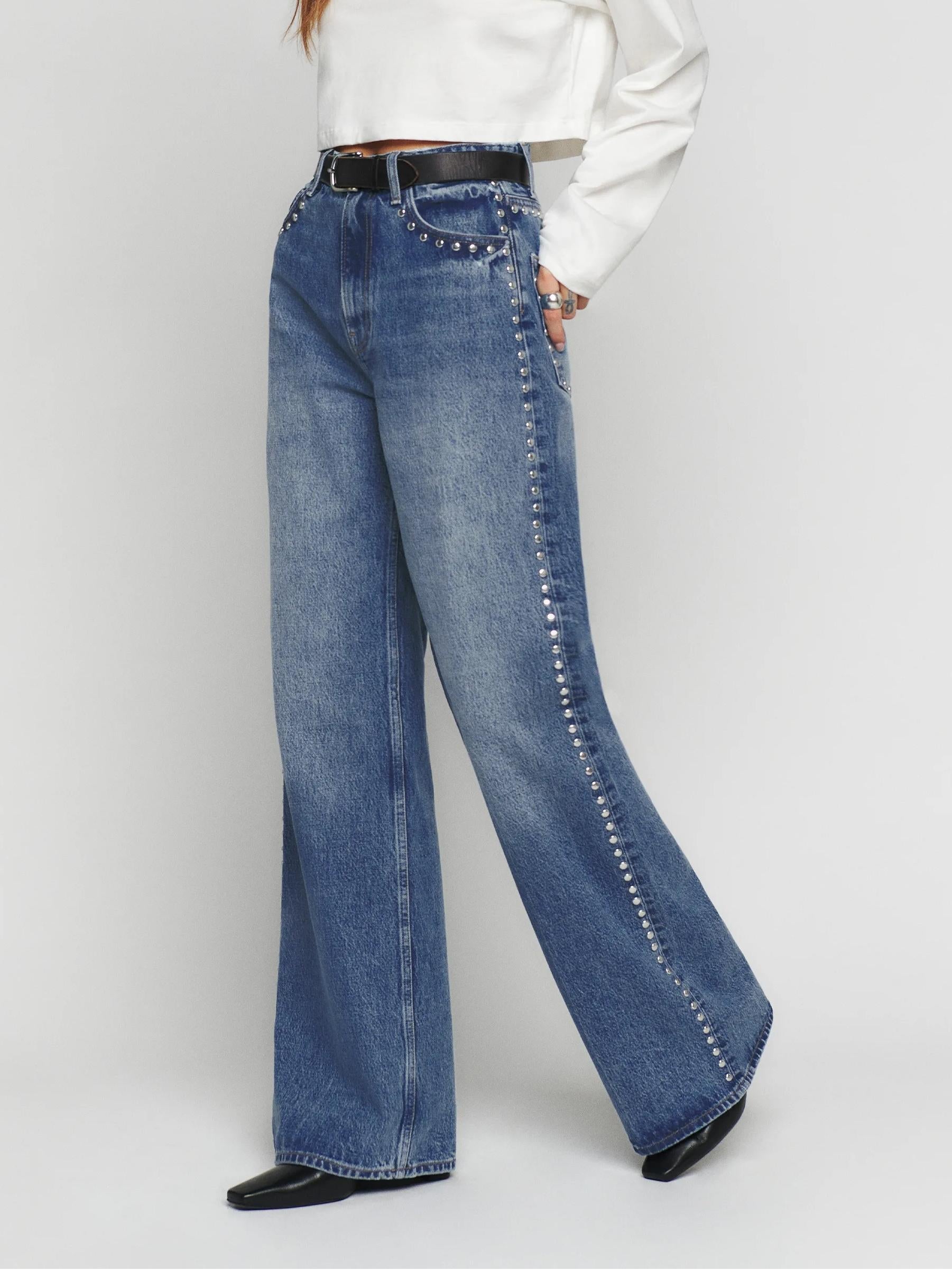Abbie Weite Mid-Waist Jeans