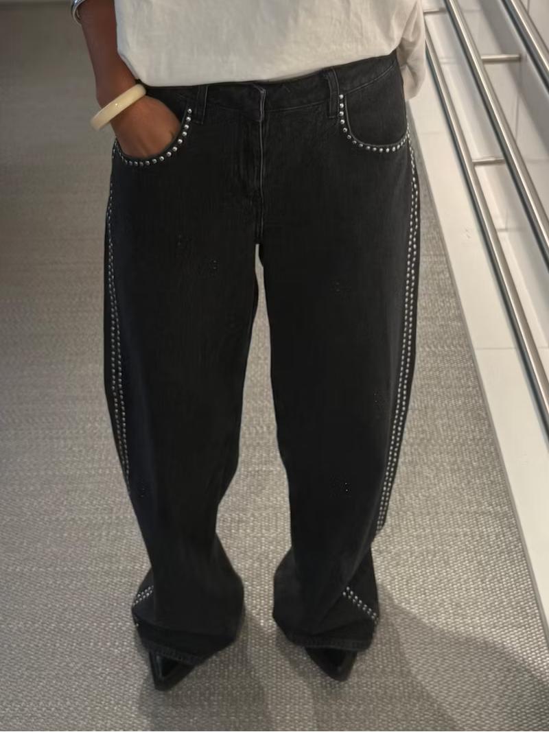Abbie Weite Mid-Waist Jeans