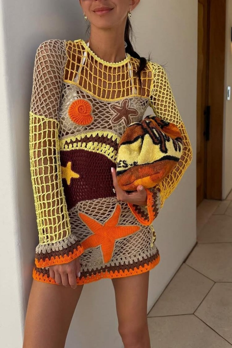 Korallenriff-inspiriertes Häkelkleid