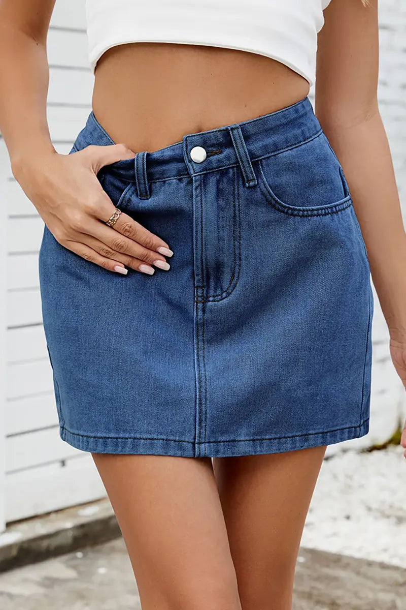 Trendiger vielseitiger Denim-Minirock