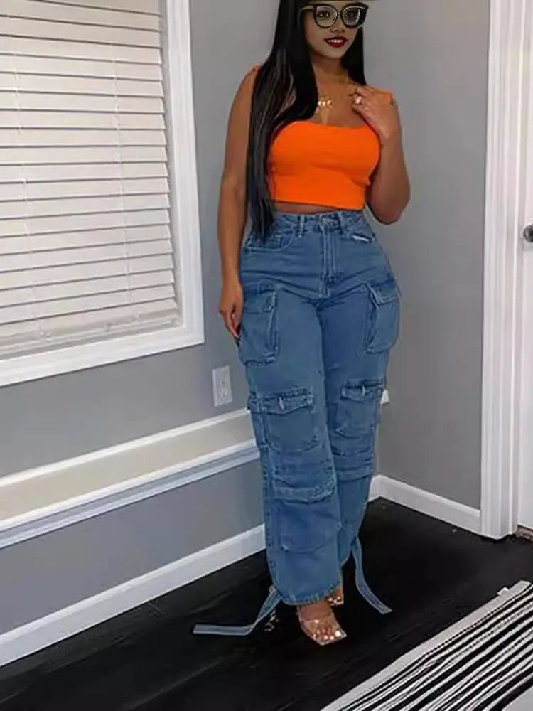 Trendige Jeans mit mehreren Taschen