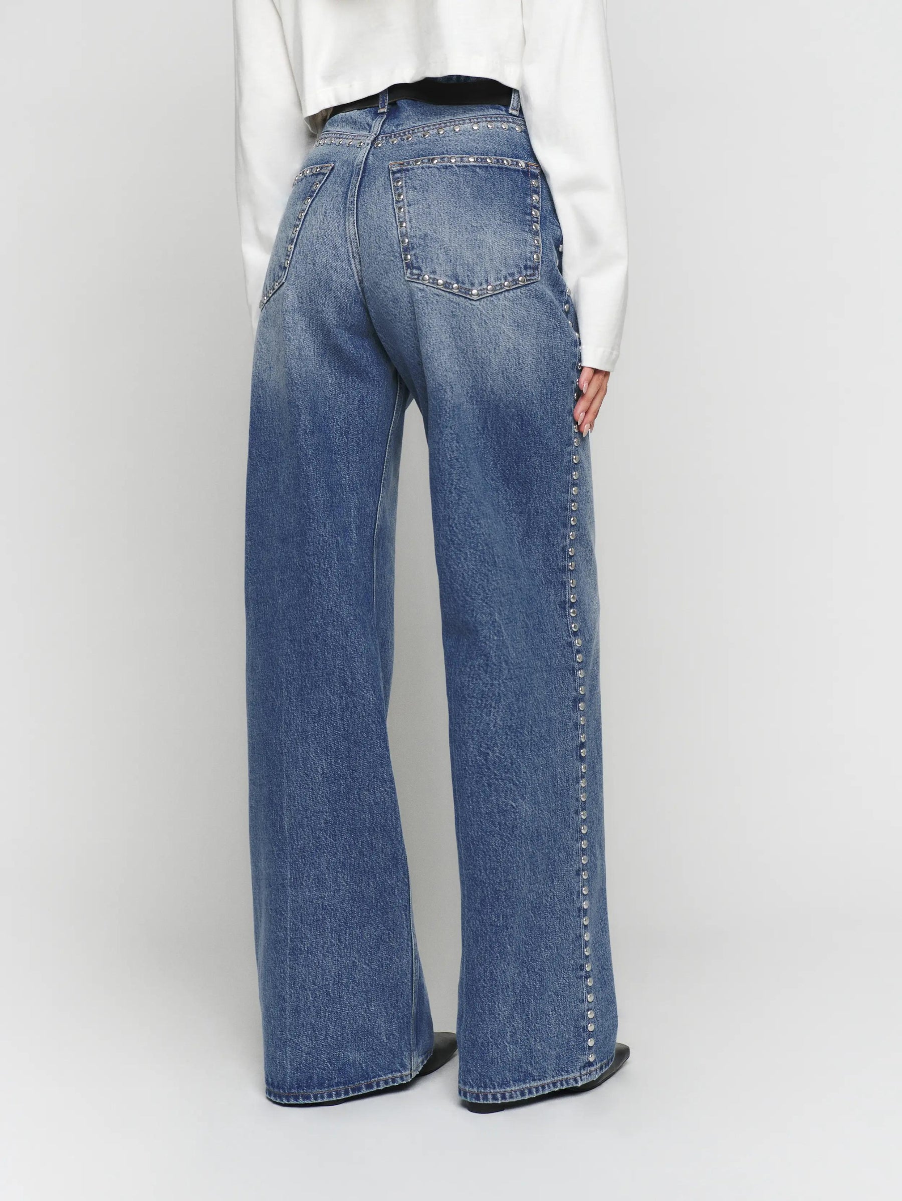 Abbie Weite Mid-Waist Jeans