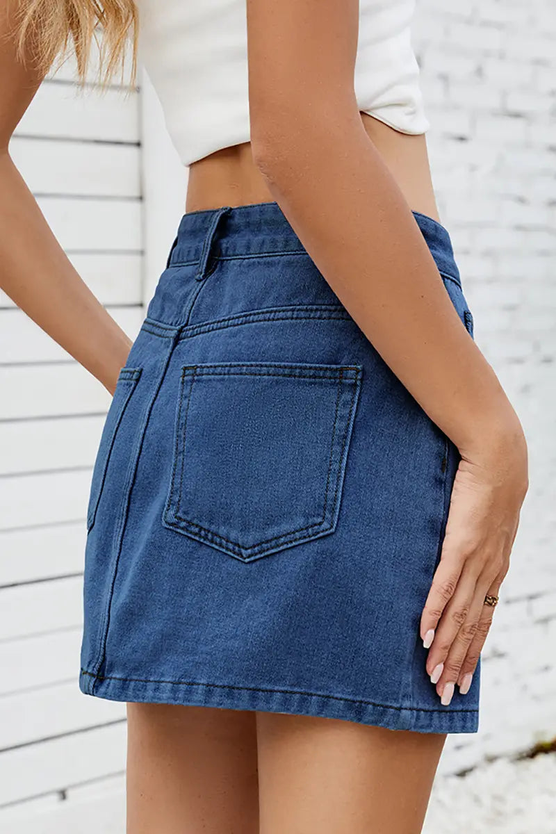 Trendiger vielseitiger Denim-Minirock
