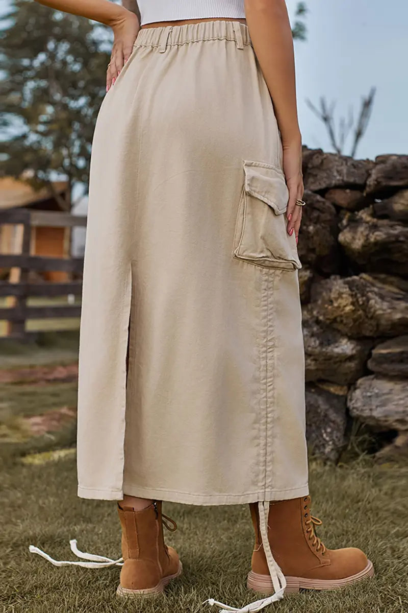 Trendiger Utility Midi Rock