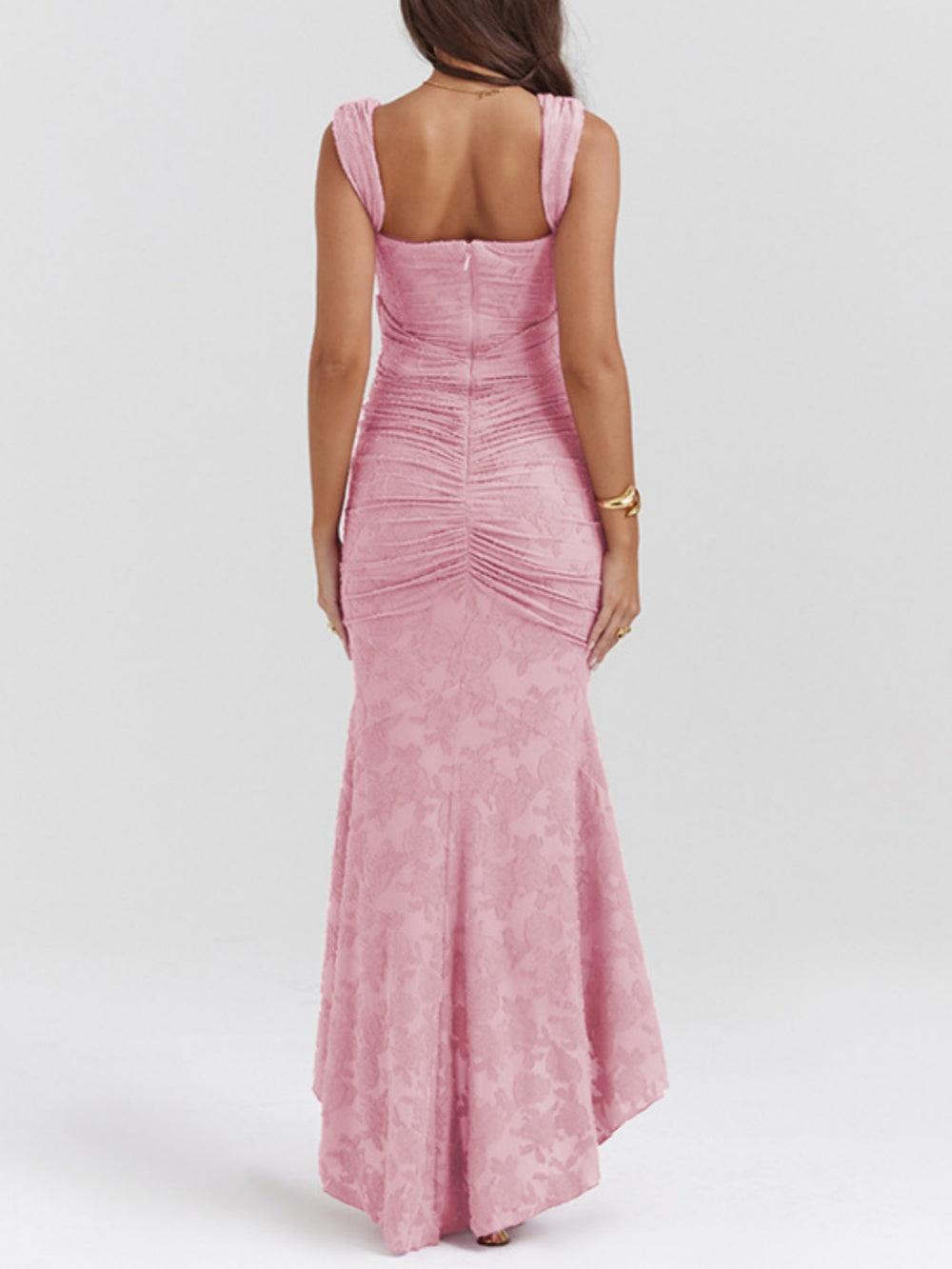 Blaues BlumenMaxi-Kleid