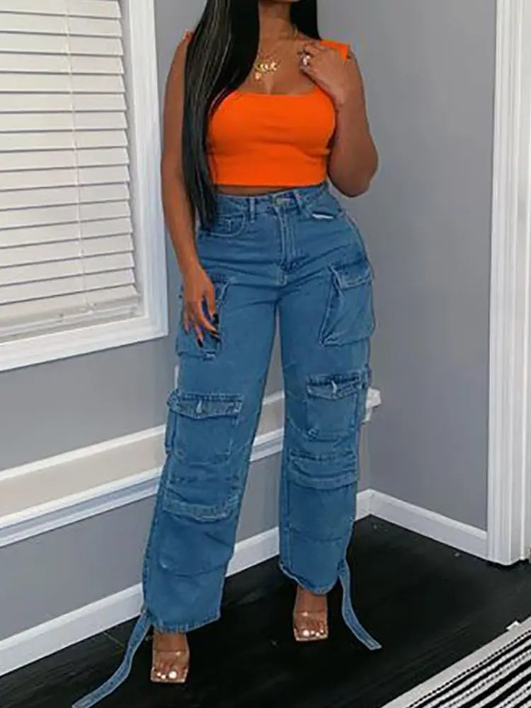 Trendige Jeans mit mehreren Taschen