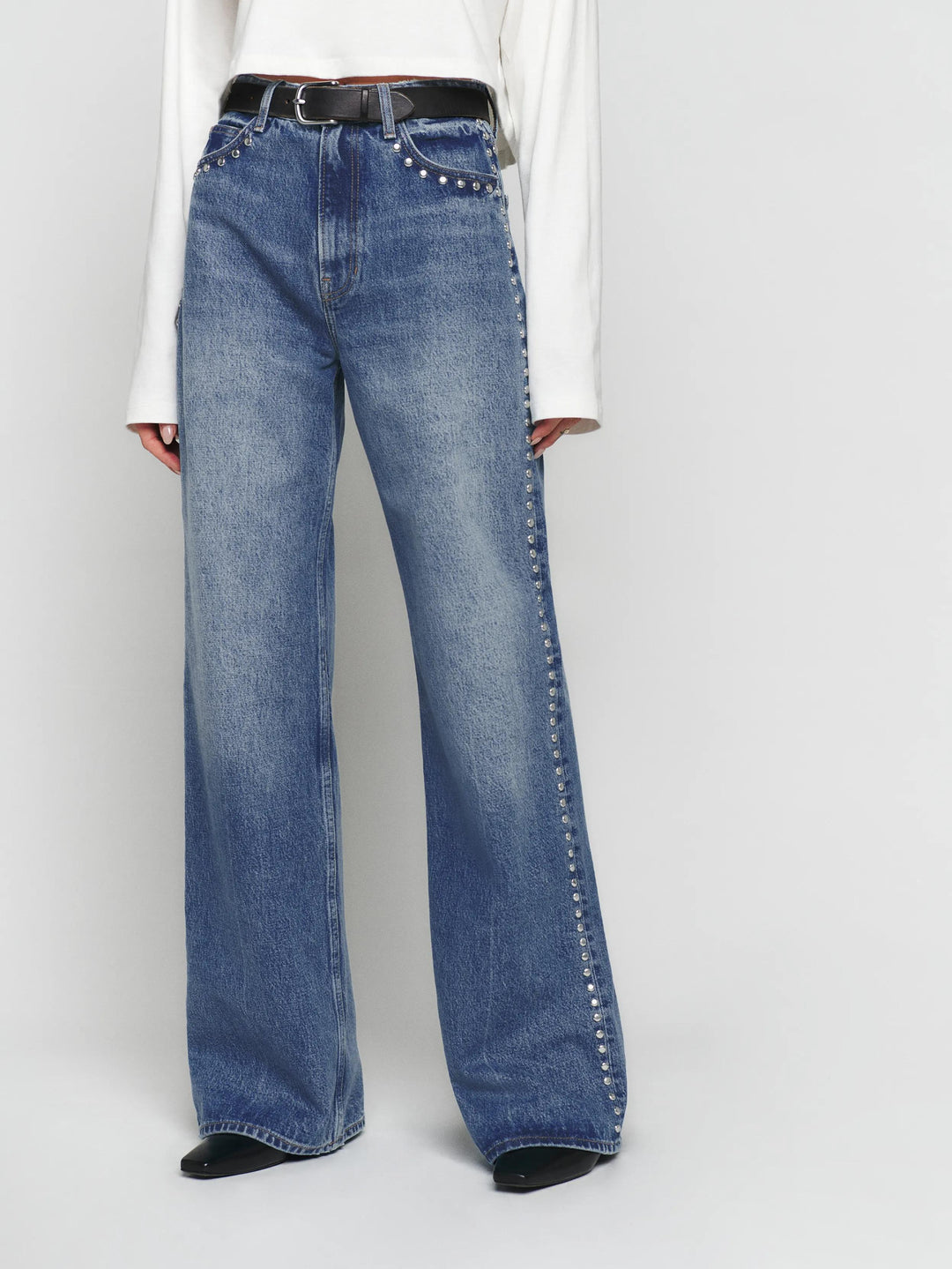 Abbie Weite Mid-Waist Jeans