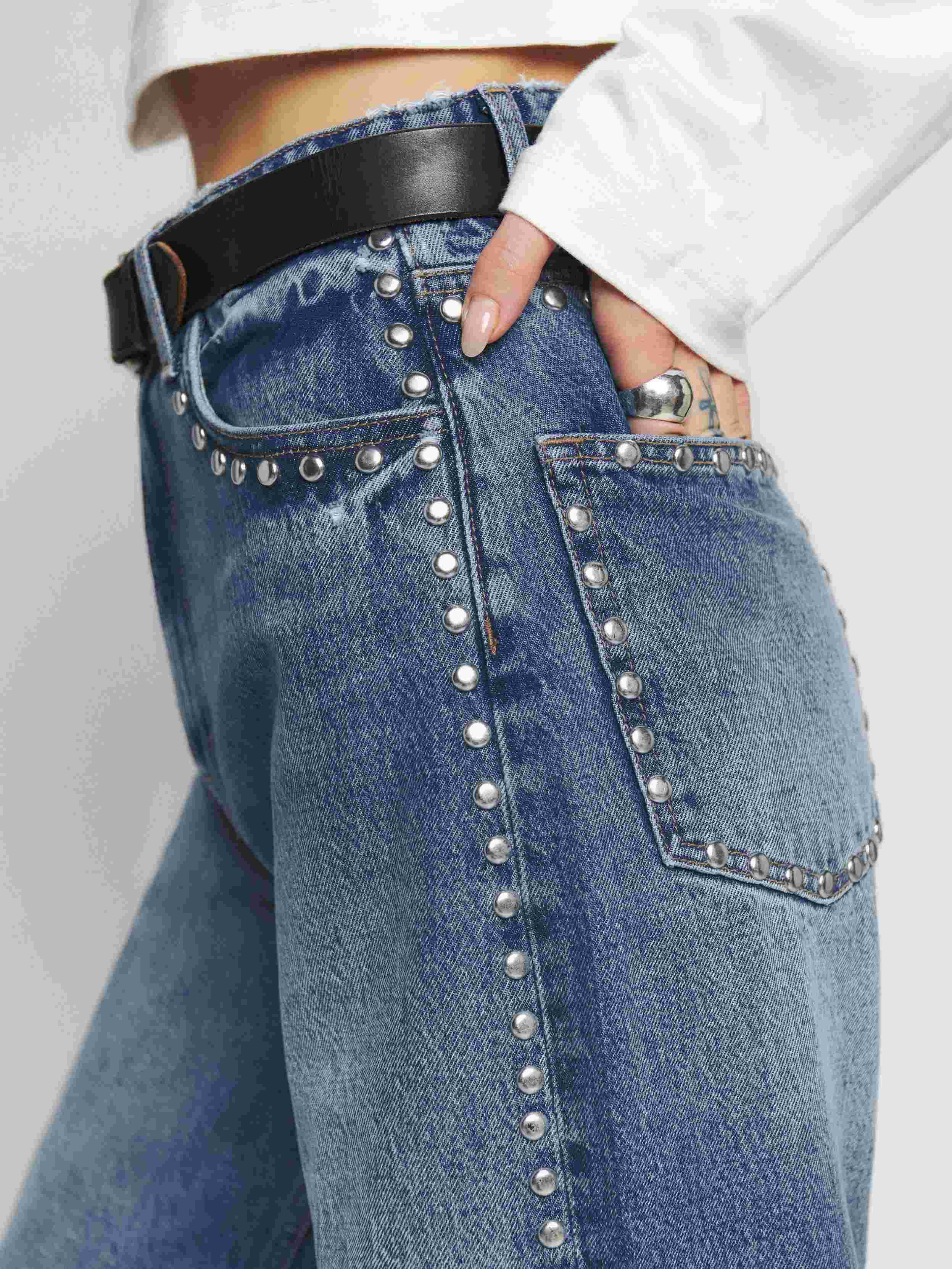 Abbie Weite Mid-Waist Jeans