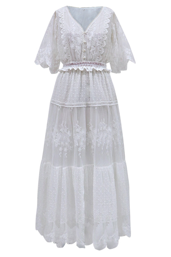 Boho Italienisches Midikleid