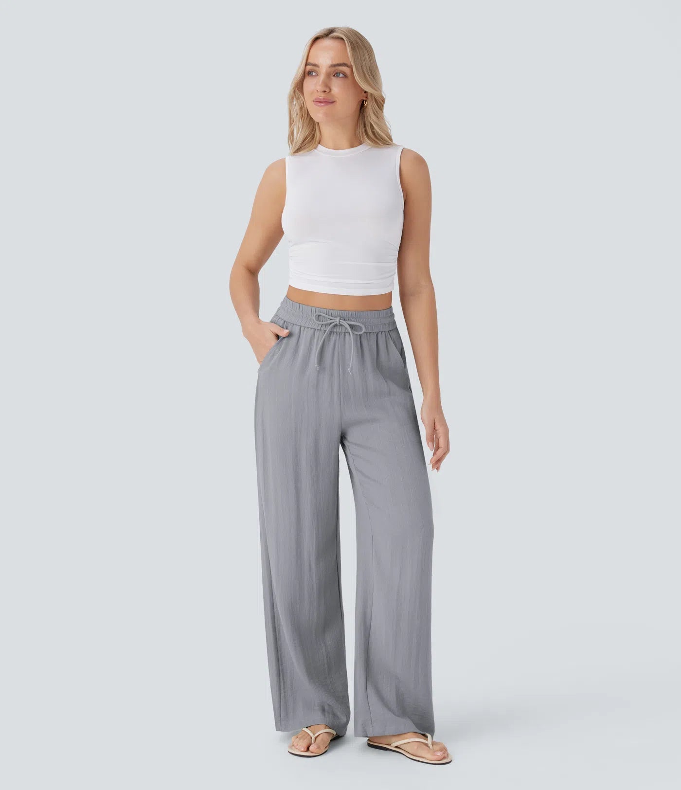 Lisa | Comfortabele Luchtige Linnen Broek met Elegante Pijpen