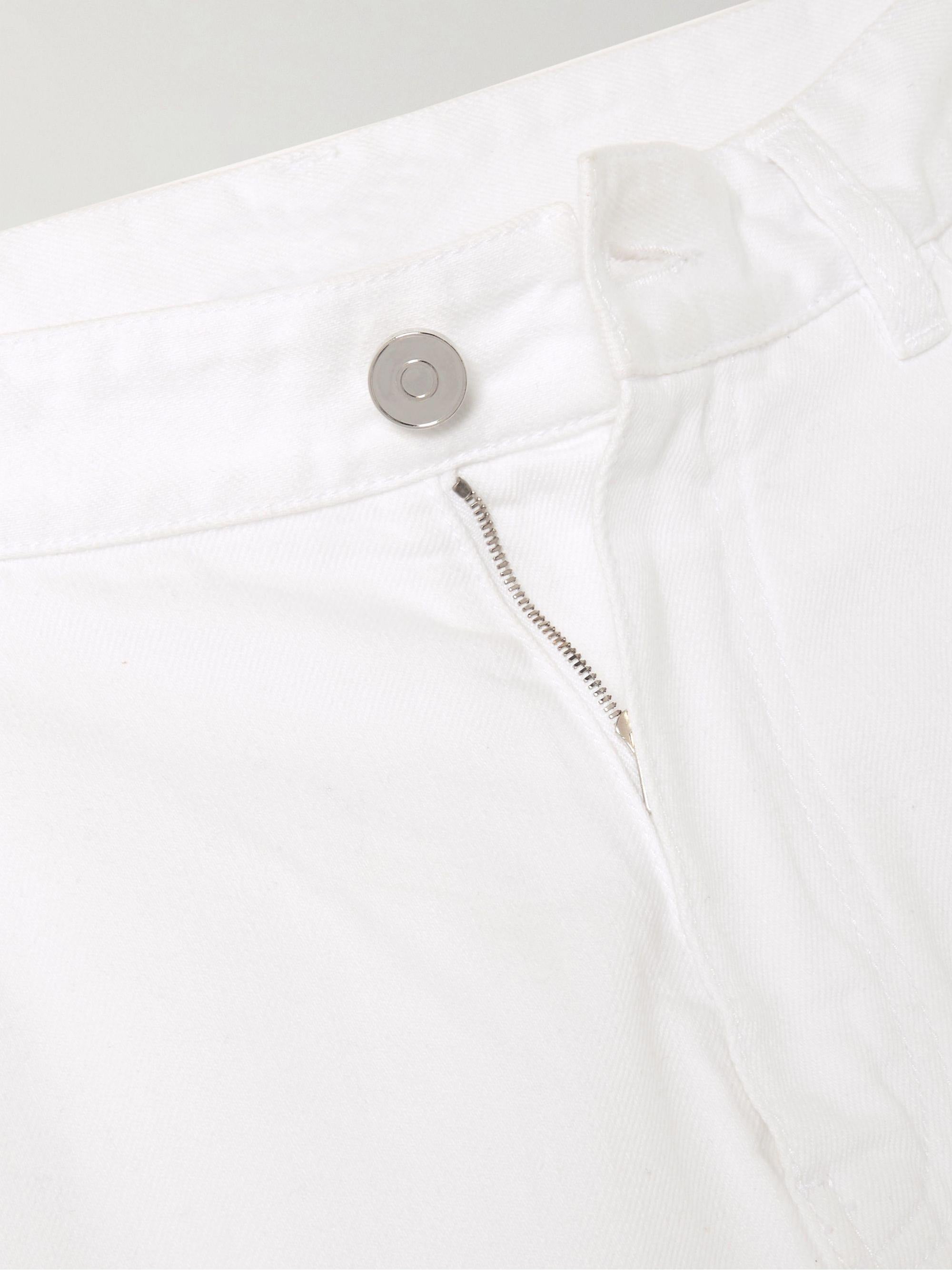 Rüschenjeans mit weitem Bein und mittelhohem Bund