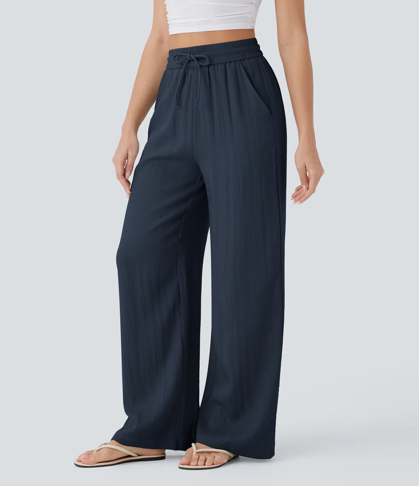 Lisa | Comfortabele Luchtige Linnen Broek met Elegante Pijpen