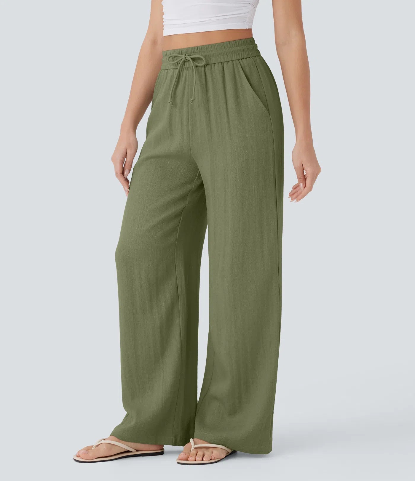 Lisa | Comfortabele Luchtige Linnen Broek met Elegante Pijpen
