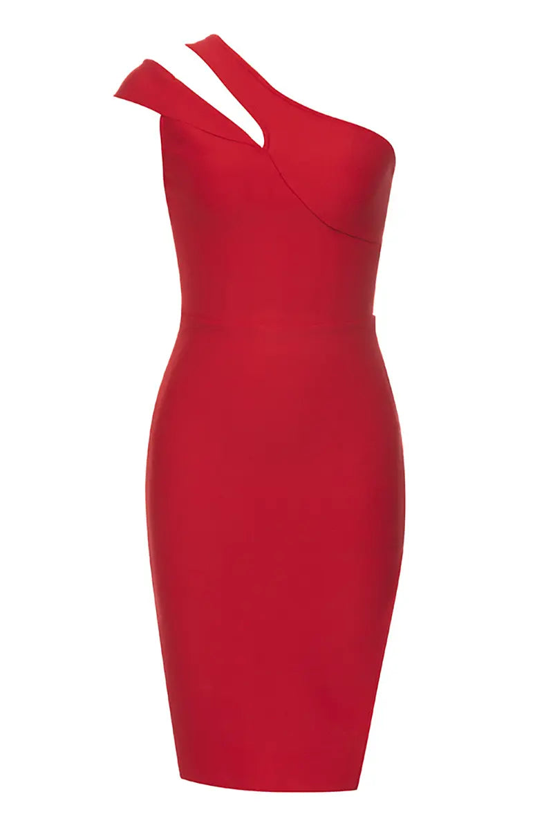 Asymmetrisches One-Shoulder-Bandage-Kleid