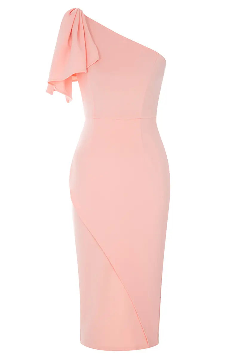 Asymmetrisches One-Shoulder-Kleid im Vintage-Stil