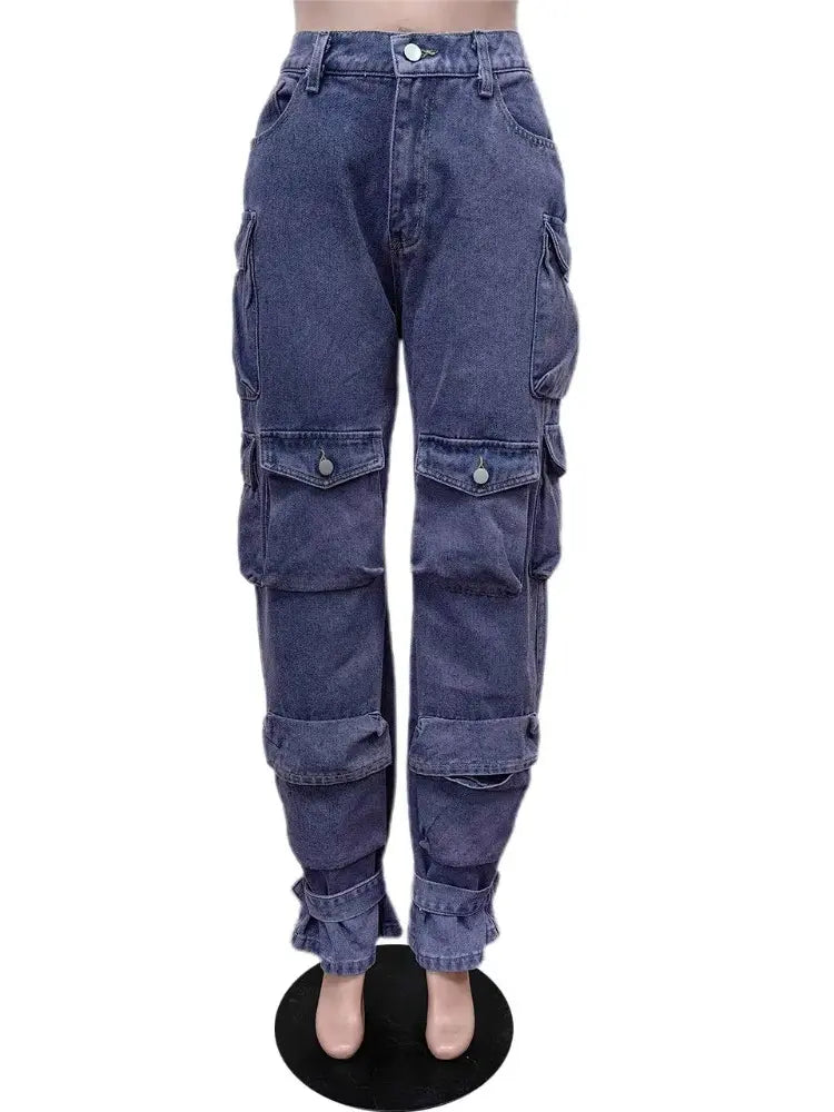 Straßen-Cargo-Jeans
