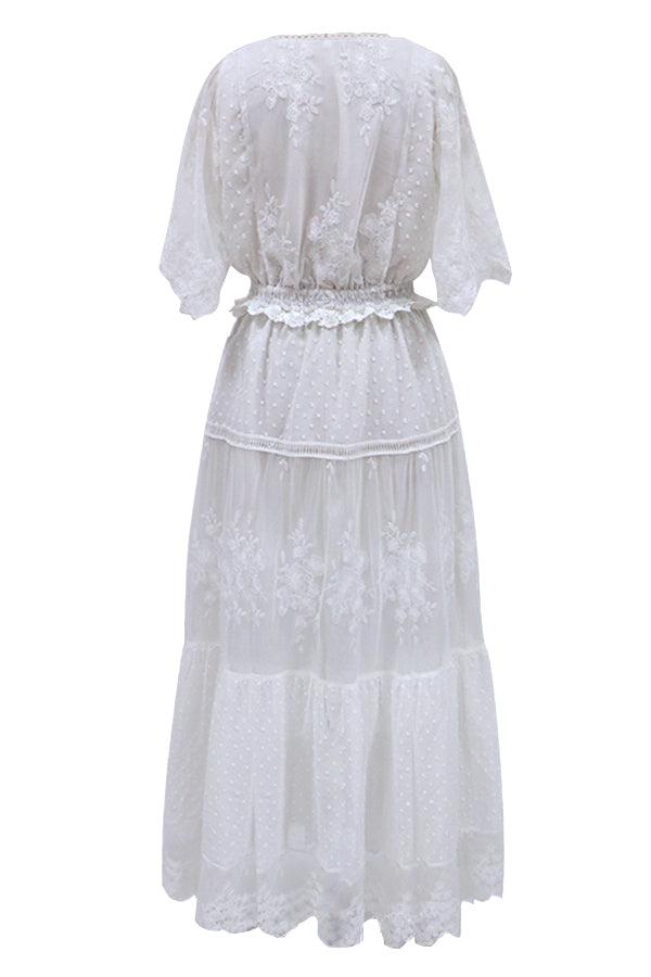 Boho Italienisches Midikleid
