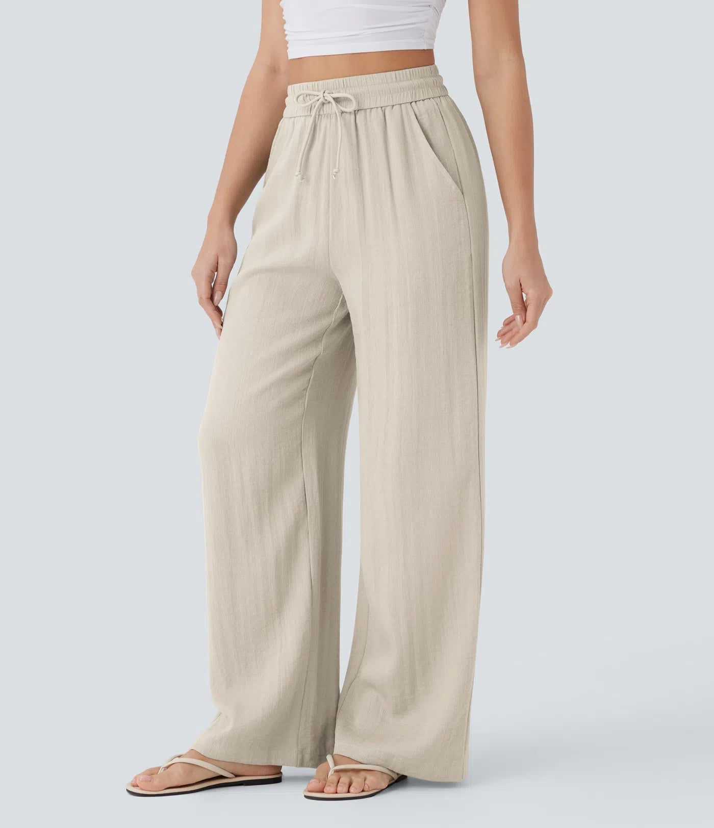 Lisa | Comfortabele Luchtige Linnen Broek met Elegante Pijpen