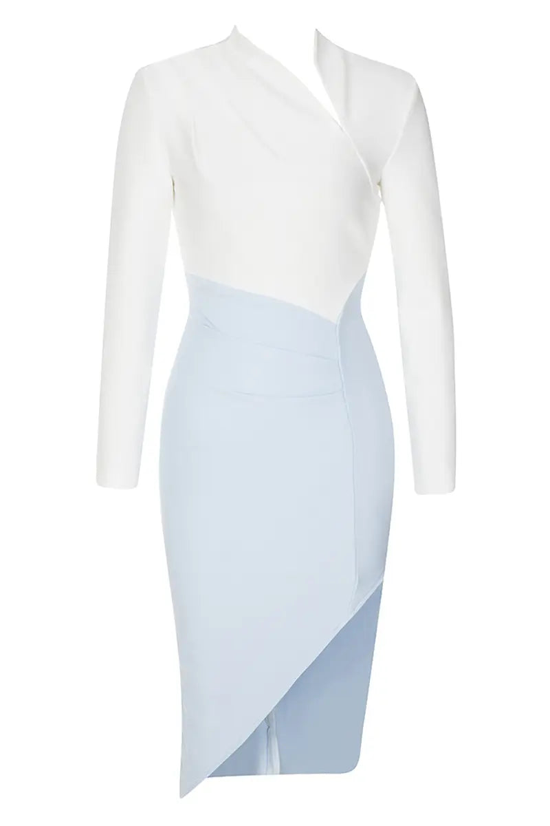 One-Shoulder-Seitenschlitz-Bandagekleid